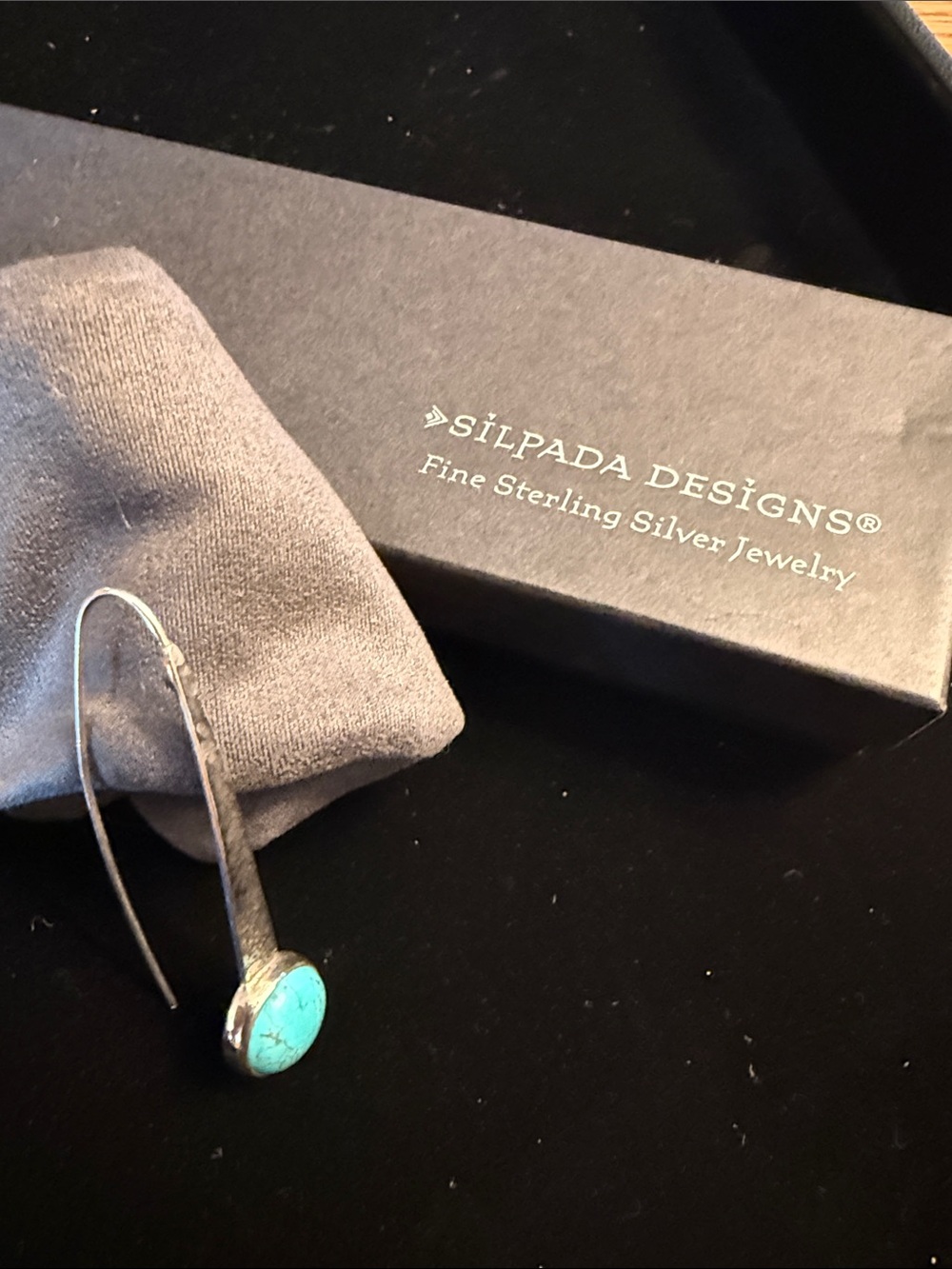 Silpada Sterling Silver Turquoise Drop Earrings-Singlesingle earring